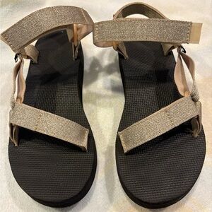 Teva Women's Sandals - Glittery Tan and Black